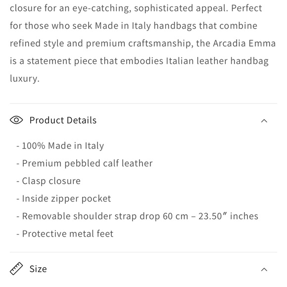 Arcadia EMMA large red hobo leather made in Italy bag - Picture 5 of 5